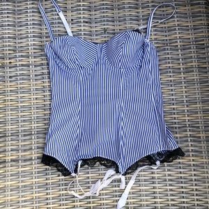 Vintage John Galliano Corset Bustier 34B Garter